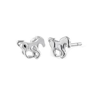Sterling Silver Mustang Horse Stud Earrings Womens Girls Casual Western Jewelry